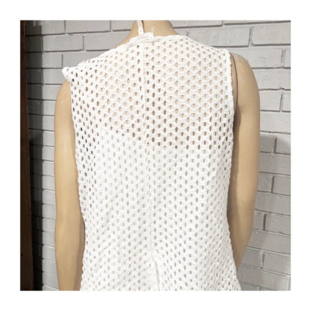 Laundry Illusion White Crochet & Eyelet Layered Top • Boho‑Chic Summer - Size XL - Picture 6 of 7